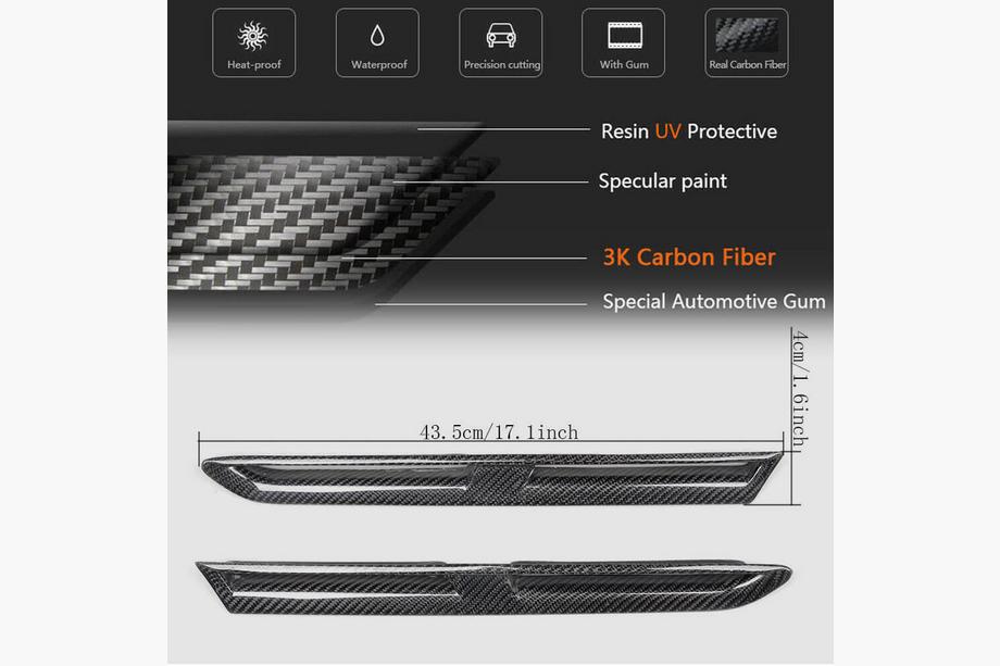 Nissan GT-R 2008-2025 Capace aripi fata carbon (2009-2015) Foto 5