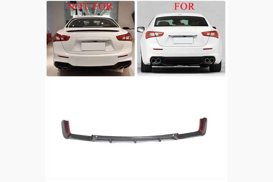 Maserati Ghibli 2013-2023 Difuzor Bara Spate (pentru Base 2018-2020, Carbon) Foto 6