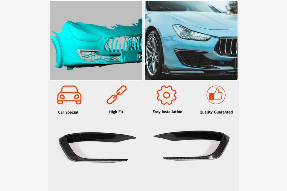 Maserati Ghibli 2013-2023 Capace Bara Fata Carbon (pentru Base 2018-2020) Foto 2
