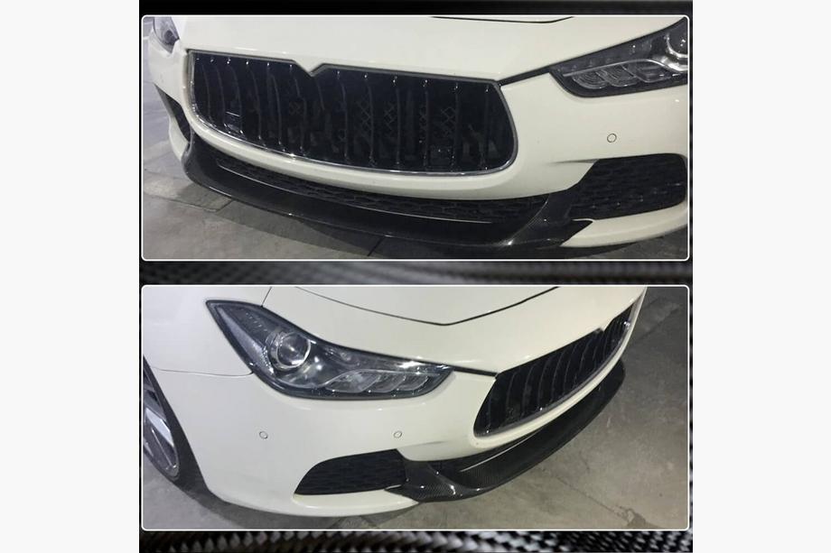 Maserati Ghibli 2013-2023 Lip fata V2 pentru bara Base/S/S Q4 2013-2017 Carbon Foto 5