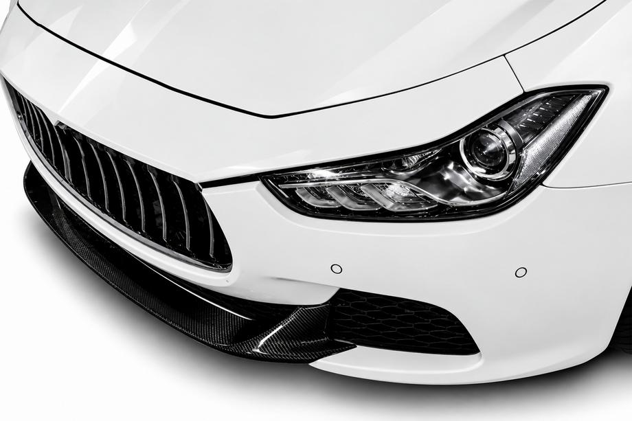 Maserati Ghibli 2013-2023 Lip fata V2 pentru bara Base/S/S Q4 2013-2017 Carbon Foto 1