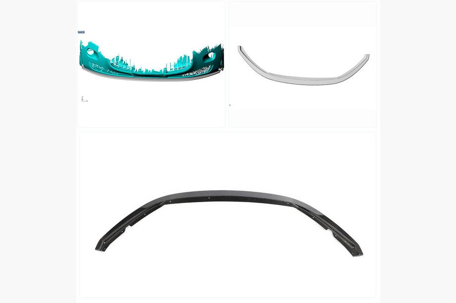 Maserati GranTurismo 2007-2019 Prelungire Bara Fata Lip (2007-2009, Carbon) Foto 2