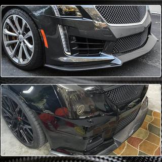 Lip bara fata V2 pentru CTS V Sedan 2016-2019 Carbon Cadillac CTS 2013-2019 foto 4