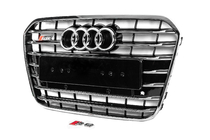 Audi A6 C7 2011-2017 Grila fata neagra cu rama cromata S-style (2011-2014) foto 2