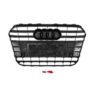 Grila fata neagra cu rama cromata S-style (2011-2014) foto 4