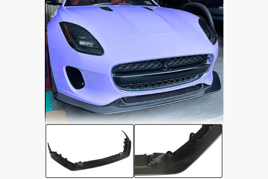 Jaguar F-Type 2013-2024 Lip spoiler bara fata (pentru Base 2017-2019, Carbon) Foto 1