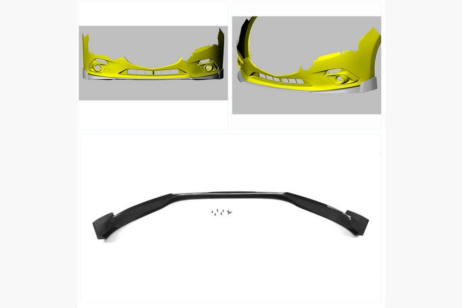 Mazda 3 2013-2019 Lip Bara Fata (2014-2016, Carbon) Foto 2