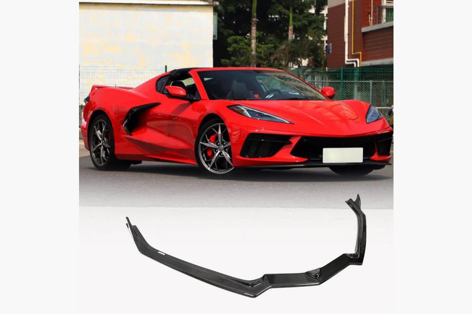 Chevrolet Corvette C8 2019- Prelungire Bara Fata Lip (2019-2022, Carbon) Foto 1