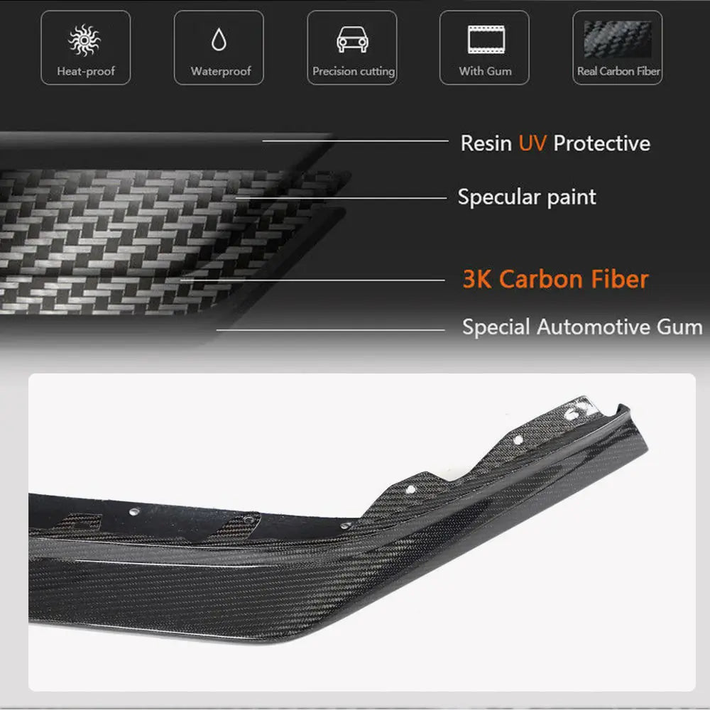 Lip bara fata (pentru Z06, 2020-2024, Carbon) Chevrolet Corvette C8 2019- foto 3