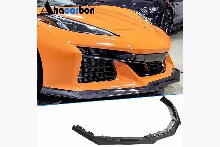 Chevrolet Corvette C8 2019- Lip bara fata (pentru Z06, 2020-2024, Carbon) Foto 1