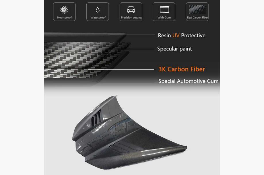 Chevrolet Corvette C8 2019- Capota (pentru Z06, 2022-2024, Carbon) Foto 2