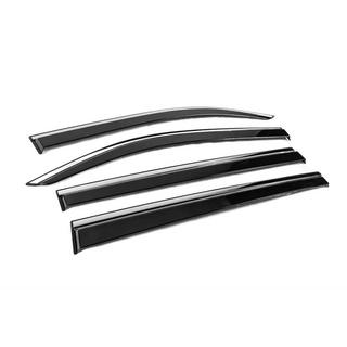 Deflectoare geamuri cu ornament cromat Niken Luxury (4 buc) Fiat Doblo III 2023- foto 3