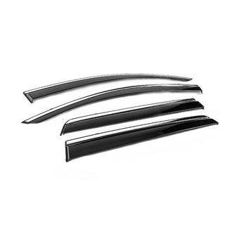 Deflectoare geamuri cu ornament cromat Niken Luxury (4 buc) foto 3
