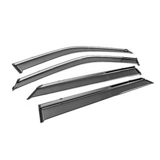 Deflectoare geamuri cu ornament cromat Niken Luxury (4 buc) foto 3