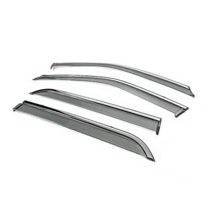 Deflectoare geamuri cu ornament cromat Niken Luxury (4 buc) foto 2