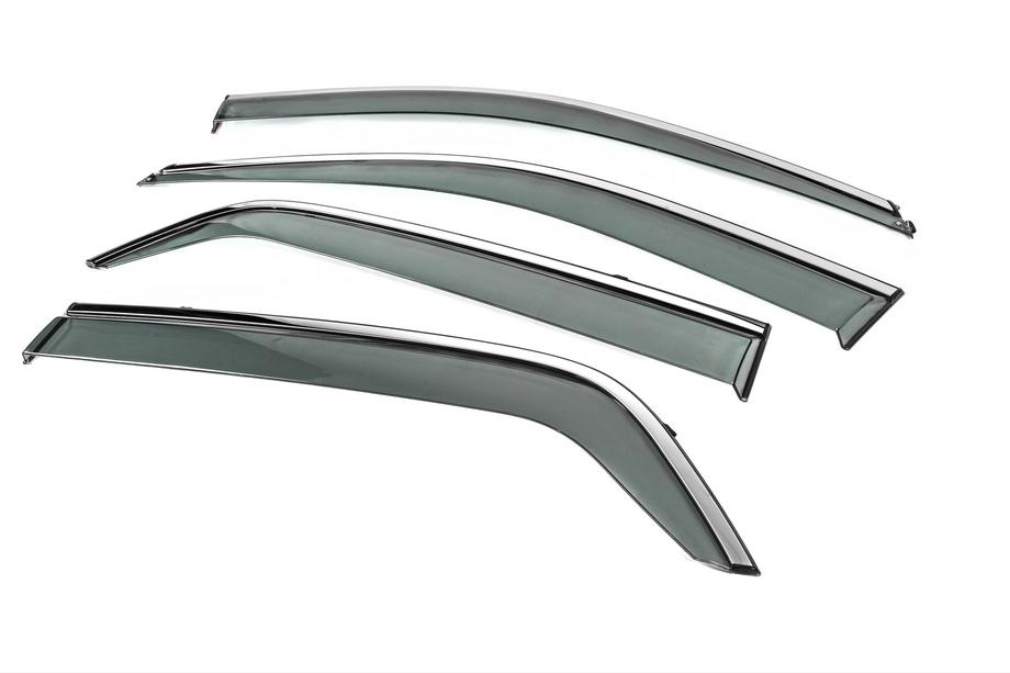 Kia Sportage 2004-2010 Deflectoare geamuri cu ornament cromat Niken Luxury (4 buc) Foto 5