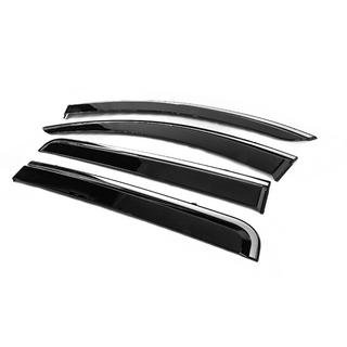 Deflectoare geamuri cu ornament cromat Niken Luxury (4 buc) Mitsubishi L200 2015-2024 foto 2
