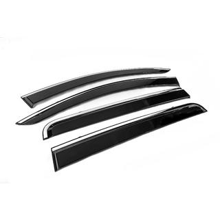 Deflectoare geamuri cu ornament cromat Niken Luxury (4 buc) Mitsubishi L200 2015-2024 foto 3