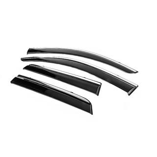 Deflectoare geamuri cu ornament cromat Niken Luxury (4 buc) foto 2