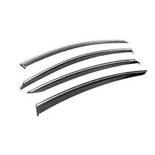 Deflectoare geamuri cu ornament cromat Niken Luxury (SD/HB, 2013-2017, 4 buc) foto 3
