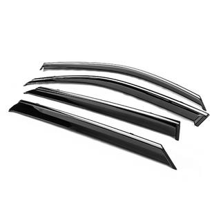 Deflectoare geamuri cu ornament cromat Niken Luxury (4 buc) foto 2