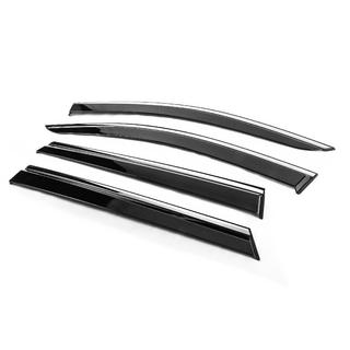 Deflectoare geamuri cu ornament cromat Niken Luxury (4 buc) foto 2