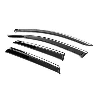 Deflectoare geamuri cu ornament cromat Niken Luxury (4 buc) foto 2