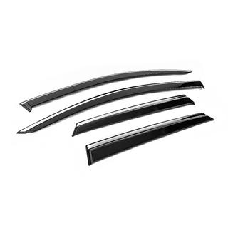 Deflectoare geamuri cu ornament cromat Niken Luxury (4 buc) foto 3