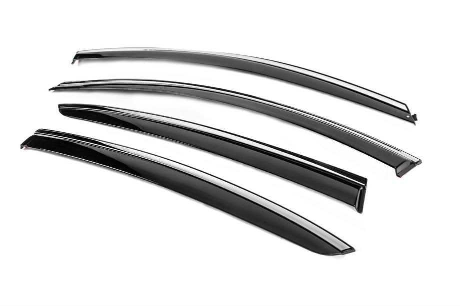 Renault Megane IV 2016-2025 Deflectoare geamuri cu ornament cromat Niken Luxury (HB, 4 buc) Foto 2
