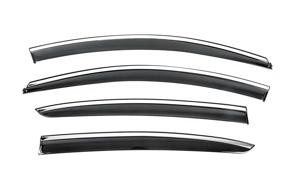 Renault Megane IV 2016-2025 Deflectoare geamuri cu ornament cromat Niken Luxury (SD, 4 buc) Foto 1