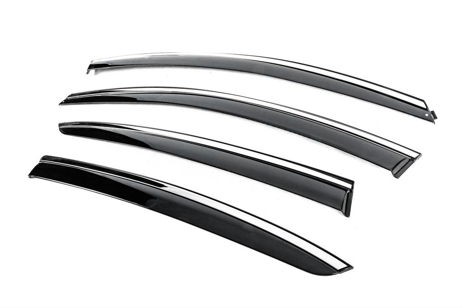 Renault Megane IV 2016-2025 Deflectoare geamuri cu ornament cromat Niken Luxury (SD, 4 buc) Foto 2