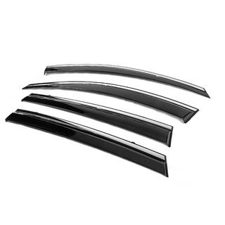 Deflectoare geamuri cu ornament cromat Niken Luxury (4 buc) foto 2