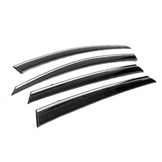 Deflectoare geamuri cu ornament cromat Niken Luxury (4 buc) foto 3