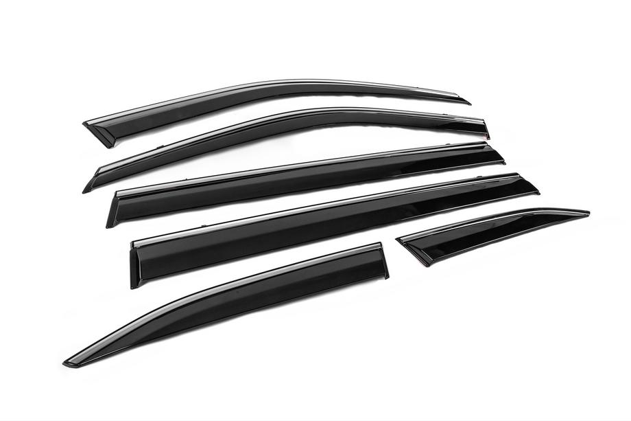 Toyota Highlander 2019- Deflectoare geamuri cu ornament cromat Niken Luxury (6 buc) Foto 3