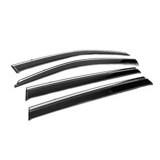 Deflectoare geamuri cu ornament cromat Niken Luxury (4 buc) foto 3