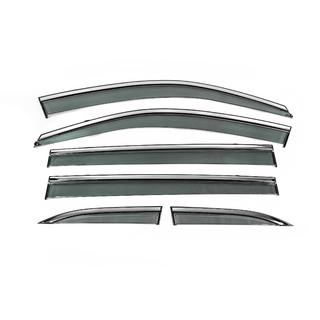 Deflectoare geamuri cu ornament cromat Niken Luxury (6 buc) foto 2