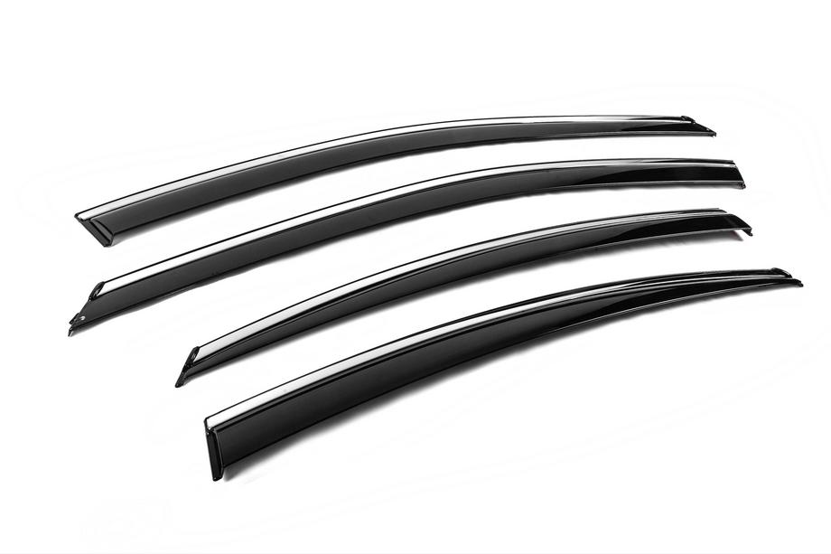 Toyota Camry 2024- Deflectoare geamuri cu ornament cromat Niken Luxury (4 buc) Foto 3