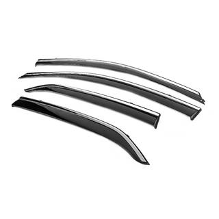 Deflectoare geamuri cu ornament cromat Niken Luxury (4 buc) foto 2
