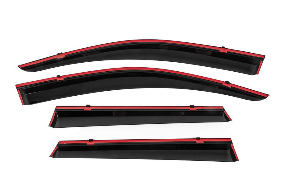 Volkswagen Touareg 2010-2018 Deflectoare geamuri cu ornament cromat Niken Luxury (4 buc) Foto 4