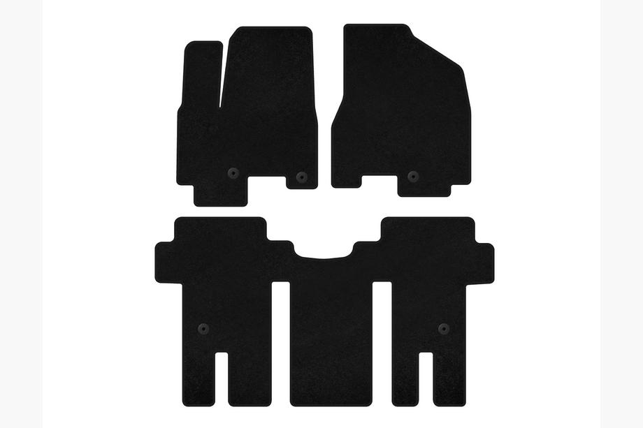 Kia Carnival 2014-2020 Covorase textile Deluxe (Set complet, Negru) Foto 1