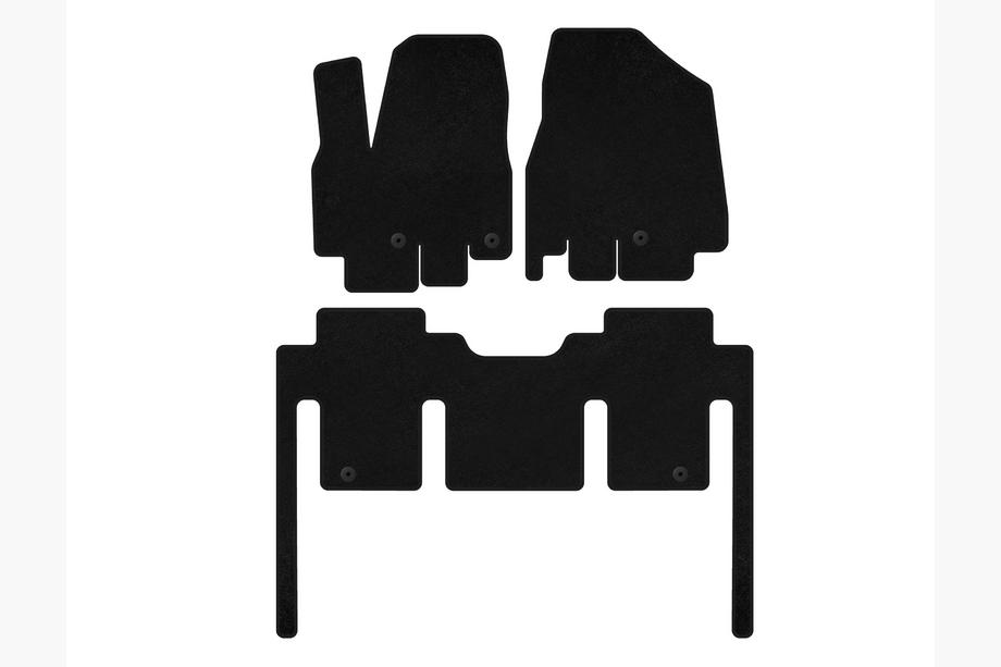 Kia Sedona 2014-2020 Covorase textile Deluxe (interior complet, 8 locuri, negru) Foto 1