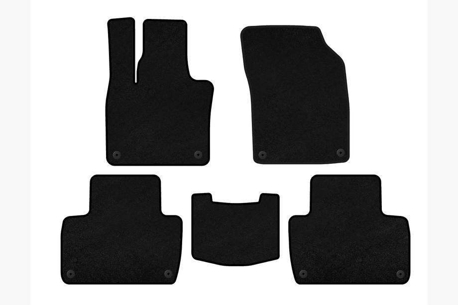 Volvo XC90 2015- Covorase textile Deluxe (2 randuri, Negru) Image