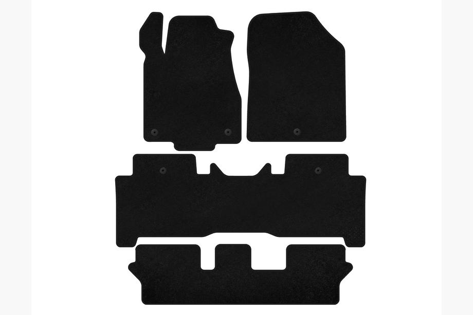 Acura MDX 2007-2013 Covorase textile Deluxe (3 randuri, Negru) Image