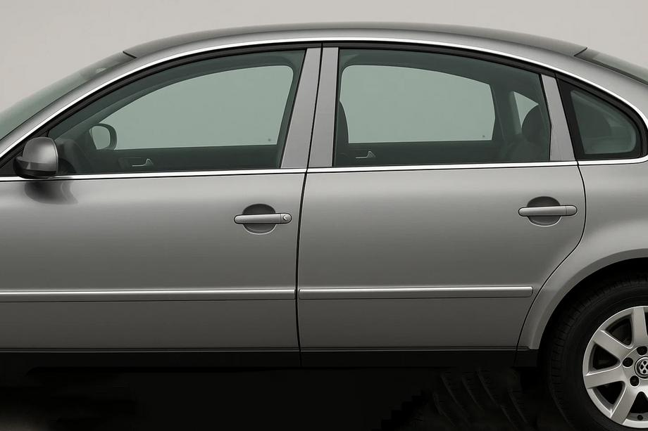 Volkswagen Passat B5 1997-2005 Ornamente Stalpi Usa din Otel Inoxidabil (6 buc) Image