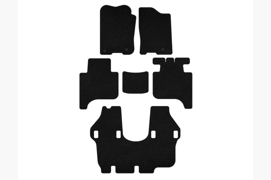 Infiniti QX56 2004-2010 Covorase textile Premium (3 randuri, 2004-2008, Negru) Foto 1