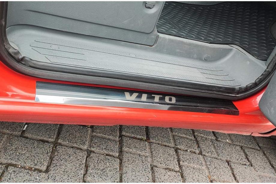 Mercedes Vito W639 2004-2014 Protectii prag Carmos (2 buc, otel inox) Image