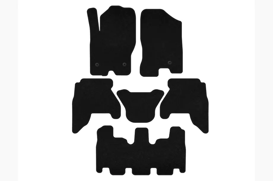 Nissan Pathfinder R51 2005-2014 Covorase textile Premium V1 (3 randuri, Negru, 2010-2014) Foto 1