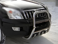 Toyota Land Cruiser Prado 120 2002-2009 Bullbar inalt (inox) foto 1