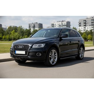 Praguri Laterale Allmond Black (2 buc, Aluminiu) Audi Q5 2008-2017 foto 1