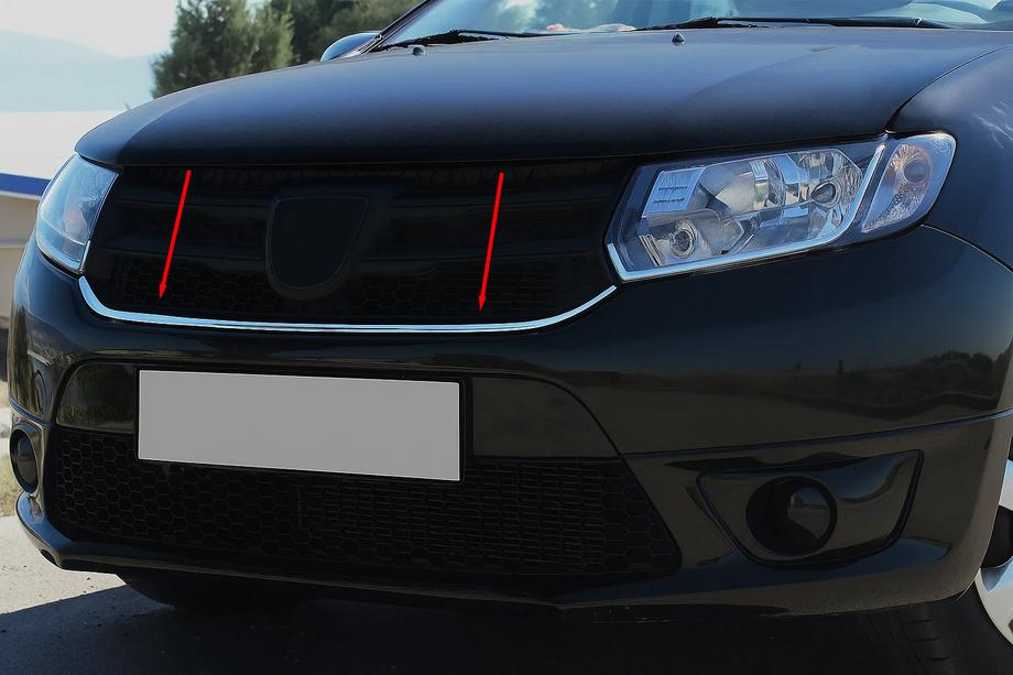 Dacia Logan MCV 2013-2020 Ornament sub grila (1 buc, inox) Image